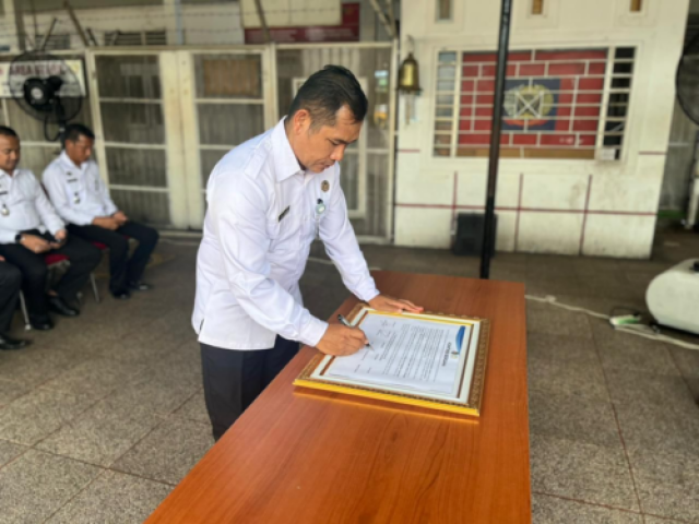 Lapas Bagansiapiapi Teguhkan Integritas Pegawai Lewat Penandatanganan Komitmen Bersama