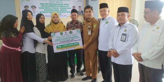 Program Rohil Cerdas Baznas Rohil, Sebanyak 2.420 Guru MDTA Dan TPQ Terima Insentif